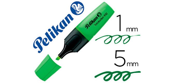 Rotulador pelikan fluorescente textmarker 490 verde