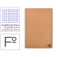 Cuaderno espiral liderpapel folio ecouse tapa cartulina kraft 80h papel reciclado 80 gr cuadro 4mm con margen