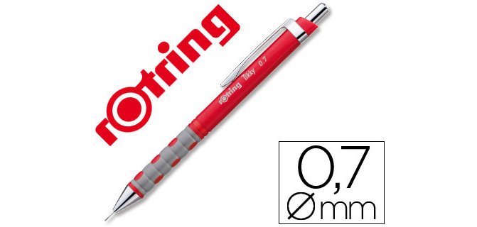 Portaminas rotring tikky 0,7 mm rojo