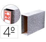 Caja archivador liderpapel classic red cuarto apaisado gris