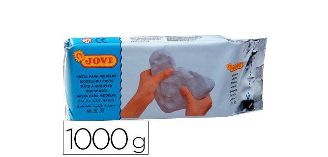 Pasta para modelar jovi 1000 g color blanco