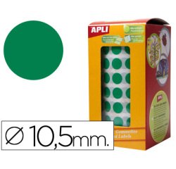 Gomets autoadhesivos circulares 10,5 mm en rollo Apli