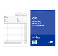Talonario liderpapel pedidos cuarto original y copia t222 texto en catalan