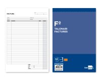 Talonario liderpapel facturas folio original y copia t223 con i.v.a. texto en catalan