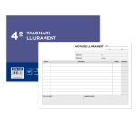 Talonario liderpapel entregas cuarto original y 2 copias t329 apaisado texto en catalan