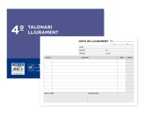 Talonario liderpapel entregas cuarto original y 2 copias t329 apaisado texto en catalan