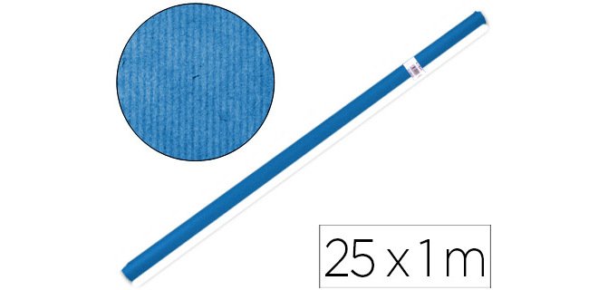 Papel kraft liderpapel azul rollo 25x1 m