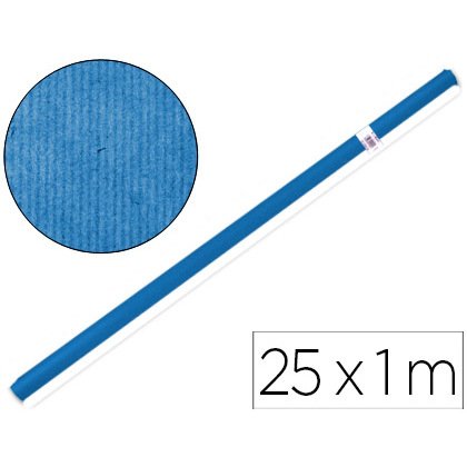 Papel kraft liderpapel azul rollo 25x1 m