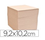 Taco papel liderpapel sin encolar crema 1000 hojas 92x102 mm 70 g