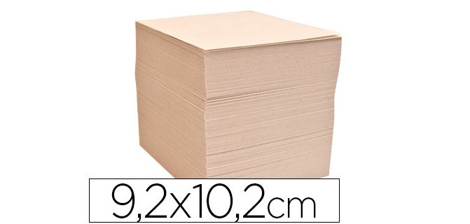 Taco papel liderpapel sin encolar crema 1000 hojas 92x102 mm 70 g