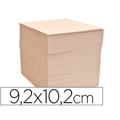 Taco papel liderpapel sin encolar crema 1000 hojas 92x102 mm 70 gr