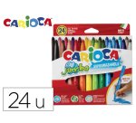 Rotulador carioca jumbo punta gruesa estuche de 24 unidades colores surtidos