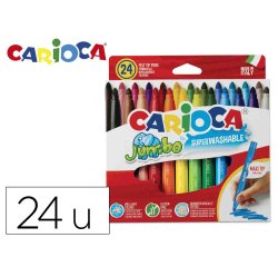 Rotulador carioca jumbo punta gruesa estuche de 24 unidades colores surtidos