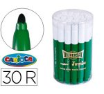 Rotulador carioca jumbo verde punta gruesa bote de 30 unidades