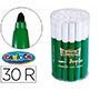 Rotulador carioca jumbo verde punta gruesa bote de 30 unidades