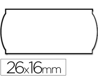 Etiquetas meto onduladas 26x16 mm lisa blanca removible rollo 1200 etiquetas