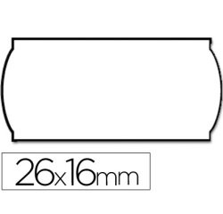 Etiquetas meto onduladas 26x16 mm lisa blanca removible rollo 1200 etiquetas