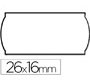 Etiquetas meto onduladas 26x16 mm lisa blanca removible rollo 1200 etiquetas