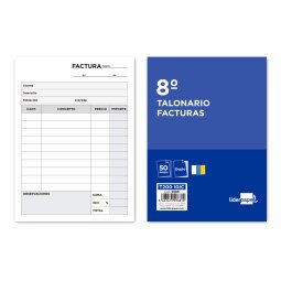 Talonario liderpapel facturas 8º original y copia t200 con i.g.i.c