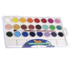 Acuarela jovi 24 colores con pincel estuche de plastico