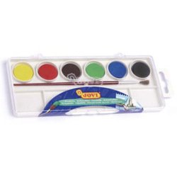 Acuarela jovi 6 colores con pincel estuche de plastico