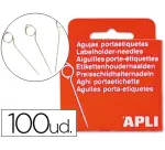 Agujas portaetiquetas apli caja de 100 unidades