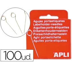 Agujas portaetiquetas apli caja de 100 unidades