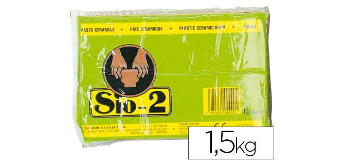 Arcilla argila sio-2 color rojo paquete de 1,5 kg