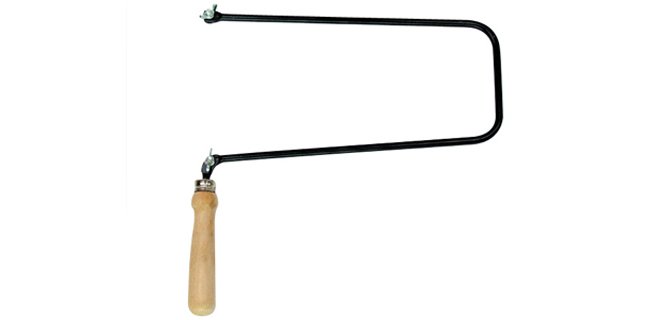 Arco de segueta pequeño 130x150 mm de calado mango de madera