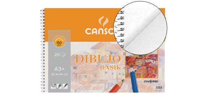 Bloc dibujo basik din a3 32.5x46 cm 20 hojas de 150 gr/m2