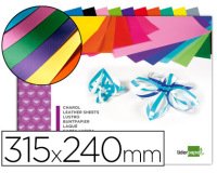 Bloc trabajos manuales liderpapel charol 240x315mm 10 hojas colores surtidos