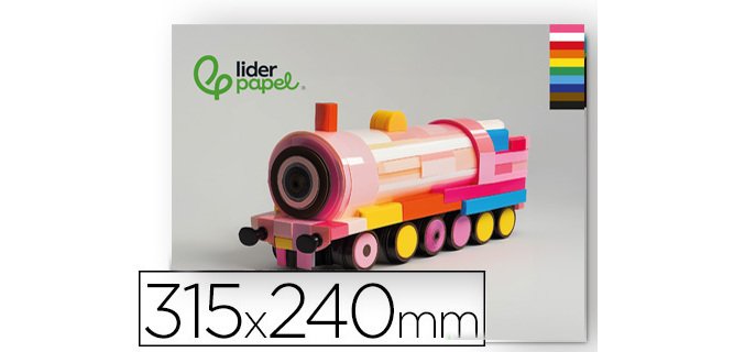 Bloc trabajos manuales liderpapel charol 240x315mm 10 hojas colores surtidos