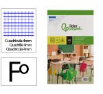 Bloc examenes liderpapel cuadro 4mm folio 40 hojas 60 g