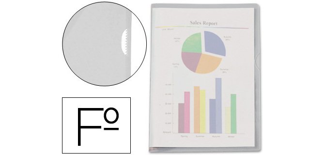 Carpeta dossier uñero plastico esselte folio translucidoo