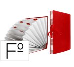 Carpeta fuelle liderpapel folio carton forrado burdeos