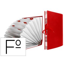 Carpeta fuelle liderpapel folio carton forrado burdeos