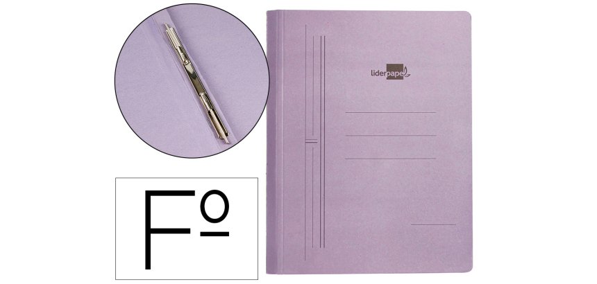 Carpeta gusanillo liderpapel folio carton azul