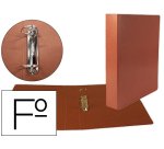 Carpeta de 2 anillas mixtas liderpapel folio cartón cuero