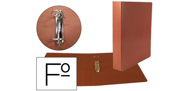 Carpeta de 2 anillas mixtas liderpapel folio cartón cuero