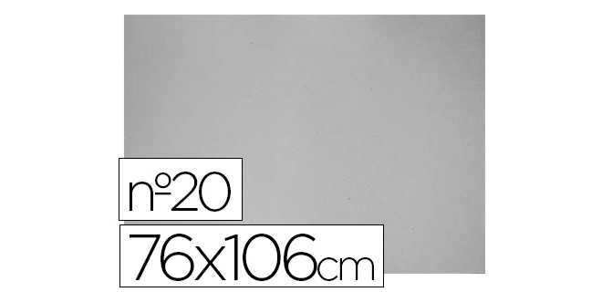 Carton gris nº 20 75x105 cm hoja
