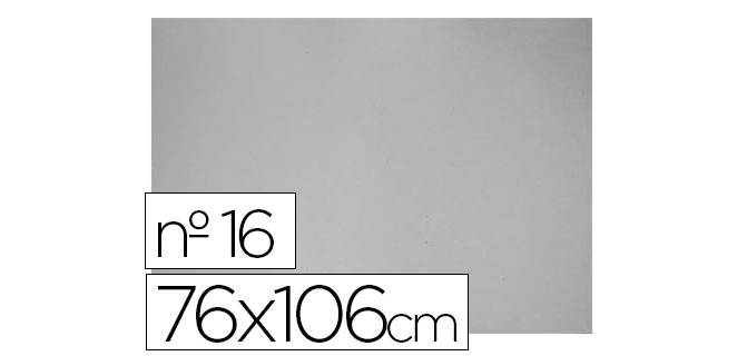 Carton gris nº 16 75x105 cm hoja