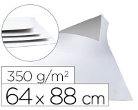 Cartoncillo gris liderpapel con una cara blanca 350 g 64x88 cm paquete de 1 kg (5 hojas)