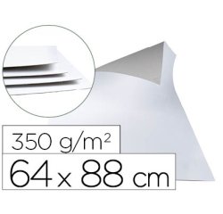Cartoncillo gris liderpapel con una cara blanca 350 gr 64x88 cm paquete de 1 kg (5 hojas)