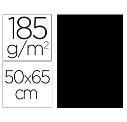 Cartulina guarro negra 50x65 cm 185 gr