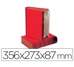 Caja transferencia liderpapel lomo libro de 80 mm color rojo356x273x87 mm