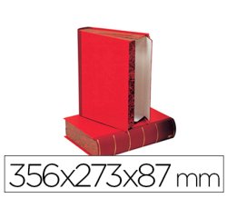 Caja transferencia liderpapel lomo libro de 80 mm color rojo356x273x87 mm