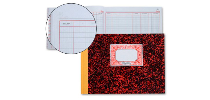 Libro miquelrius cartone 3086 cuarto apaisado 100 hojas cuentas corrientes debe haber y saldo