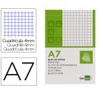 Bloc notas liderpapel cuadro 4mm a7 80 hojas 60g/m2 perforado