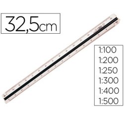 Escala m+r 1632.20 1:100-200-250-300-400-500 30 cm estuche rigido color
