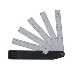 Escala pardo abanico 10 escalas 15 cm con estuche similpiel